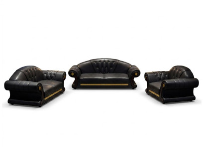 Chesterfield Sofa Set Complete Set Sofa 6-piece Seat Cushion Side Table Table