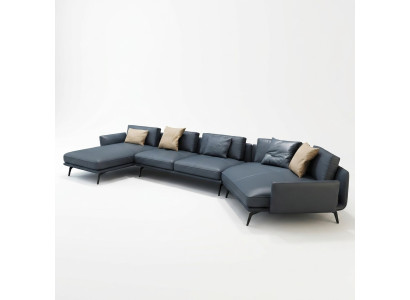Italian furniture living room corner sofa couch upholstery luxury sofa corner suite