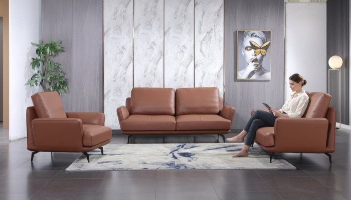 Living room upholstered furniture leather sofa sofa set 3+2+1 seater modern sofa couch