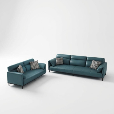 Designer living landscape deco sofa set 3+2 seater leather sofa living room