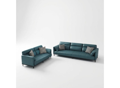 Designer living landscape deco sofa set 3+2 seater leather sofa living room