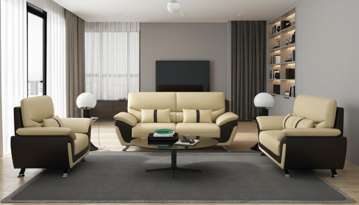 Living room upholstered furniture sofa set 3+2+1 seater modern sofa