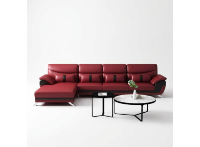Design living room leather-upholstered corner sofa sectional couch L-shaped sofa