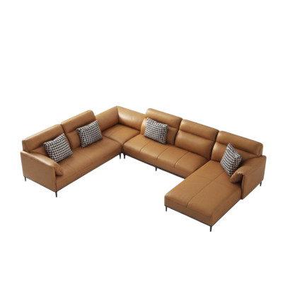 Living room corner couch design corner sofa furniture leather-upholstered couch sofa
