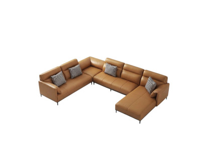 Living room corner couch design corner sofa furniture leather-upholstered couch sofa