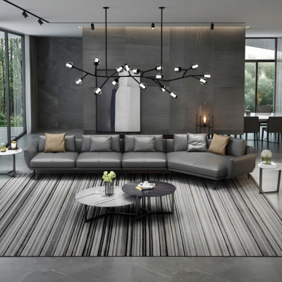 Leather cushion design corner sofa couch sofa L-shaped living landscape living room