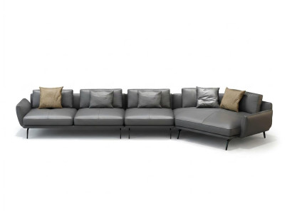 Leather cushion design corner sofa couch sofa L-shaped living landscape living room
