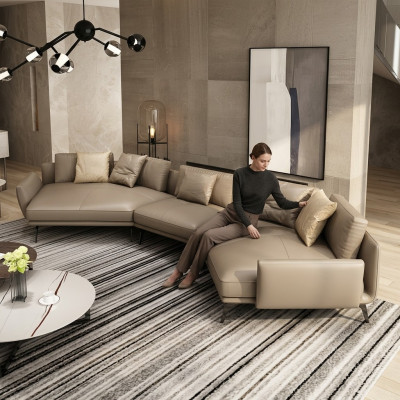 Modern sofa corner sofa U-shaped upholstered furniture living room leather sofa corner sofa