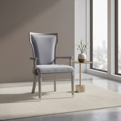 Luxury Design Chair Real Italian Style Furniture Single Seat Wooden Armchair