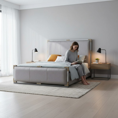 Luxury Designer Bedroom Bed Double Beds Hotel 180x200 Italian