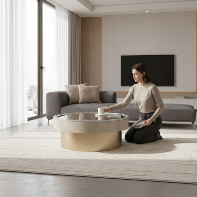 Round design coffee table modern side tables round sofa table