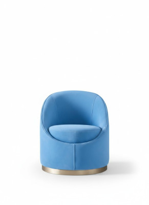 Blue Design Hotel Lounge Club Armchair Upholstered Chairs Living Room