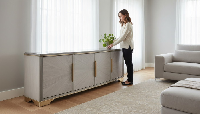Luxury design sideboard dresser lowboard decorative side cabinet living room