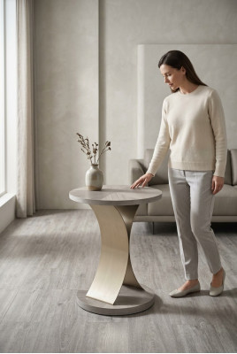 Side table table luxury furniture tables round newspaper rack Italian.