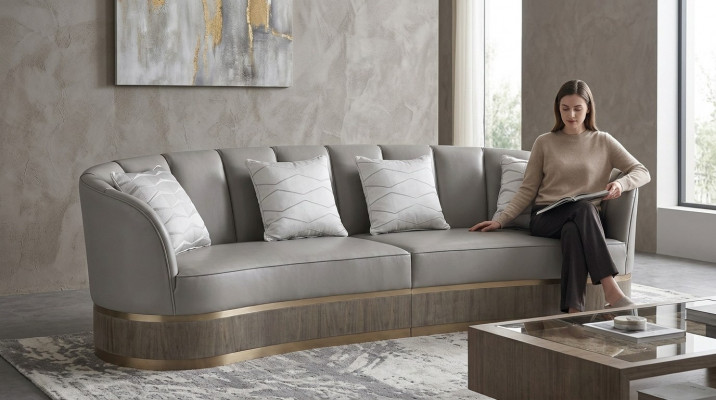 XXL big sofa couch four-seater lounge club sofas 270cm Italian furniture new