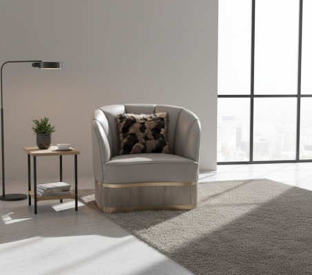 Living room luxury armchair hotel upholstered chairs modern single-seater designer