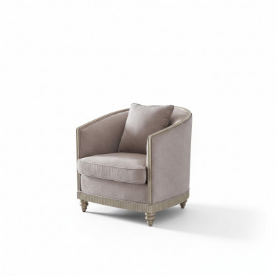 Living room luxury armchair hotel upholstery decor modern single-seater designer grey
