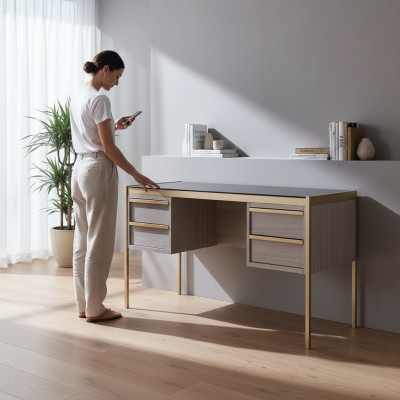 Luxury design furniture desk wood table wood tables desks secrétaire