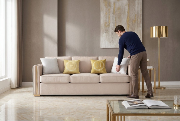 Three-seater couch upholstery design sofa decor modern triple seater sofas room furniture