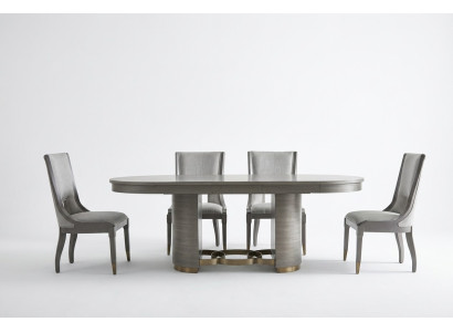 Luxury dining set table with 6 armchairs complete group Dubai style