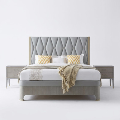 Bedroom set bed nightstand design modern luxury bed group