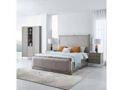 Luxury bedroom bed double beds wood 180x200cm Dubai hotel