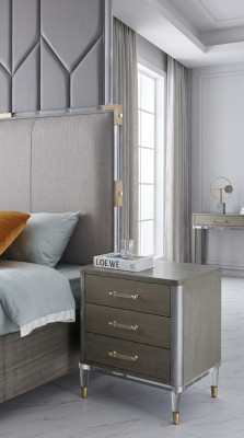 Luxury furniture bedroom nightstand consoles side tables wood hotel
