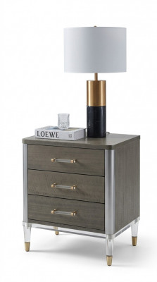 Luxury furniture bedroom nightstand consoles side tables wood hotel