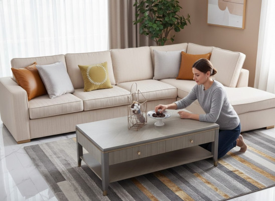 Luxury coffee table wood living room tables high-quality furniture side table