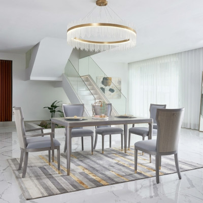 Complete set table with 6 chairs luxury furniture hotel Dubai furnishings