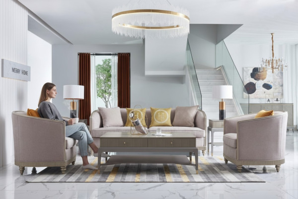 Luxury furniture sofa set living room sofa couch upholstery complete set