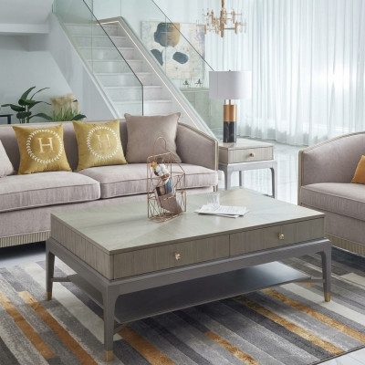 Luxury coffee table, living room, wood tables, high-quality furniture, side table