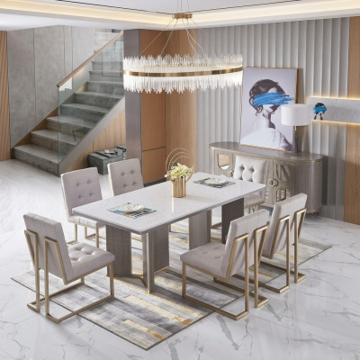 Dining room table designer luxury furniture wood tables 180x90cm living room