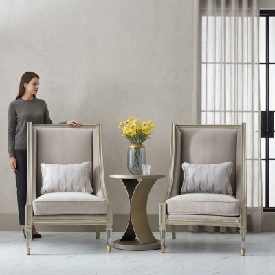 Luxury Living Room Hotel Furniture Set Dubai Style 3-Piece Suite