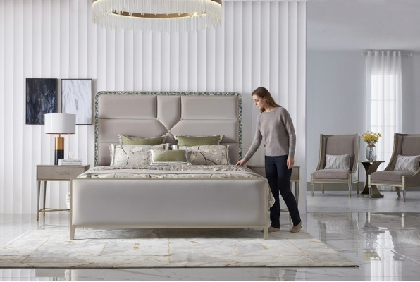 Bedroom luxury bed design bed beds 180x200cm Dubai double