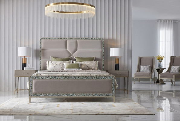 Bedroom luxury bed design bed beds 180x200cm Dubai double