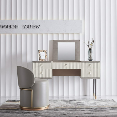 Makeup table console desk secretary cosmetics mirror dresser stool