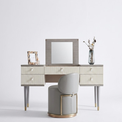 Makeup table console desk secretary cosmetics mirror dresser stool