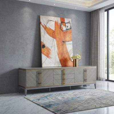 Luxury sideboard TV lowboard RTV XXL cabinet table living room wood RTV