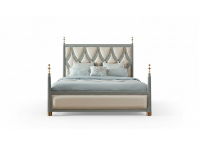 Luxury Furniture Bedroom Hotel Beds Royal Gold Bed Wooden Bed 180x200cm