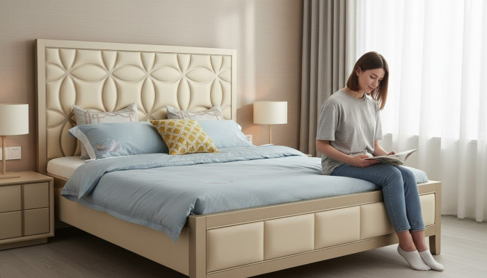 Bedroom luxury bed double beds wood 180x200cm royal bed luxury
