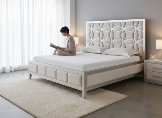 Double beds royal bed bedroom decorative modern bed wood 180x200cm