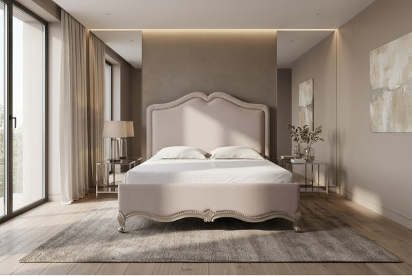 Luxury hotel beds double bed design wood classic 180x200 bedroom.