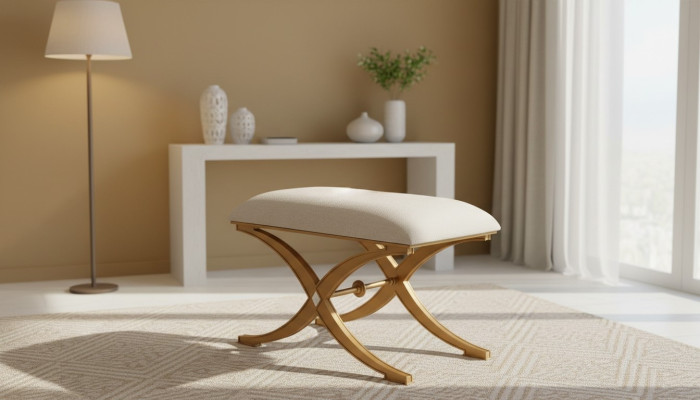 Design stool bench luxury furniture pouf footstool upholstered stool seating stool