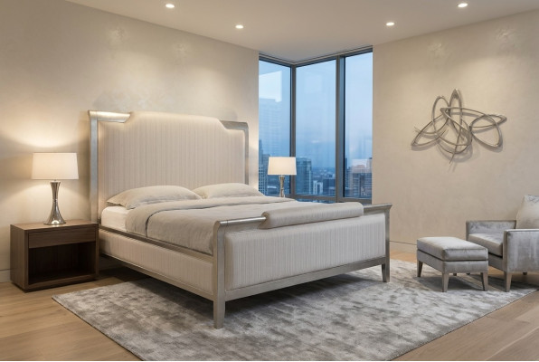 Bedroom hotel beds double bed design wood textile beds 180x200cm