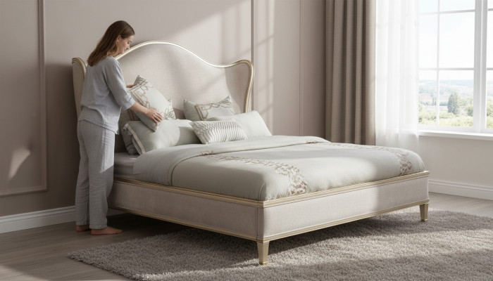 Design Textile Bed Luxury Upholstered Beds Decor Double Modern Marriage 180x200