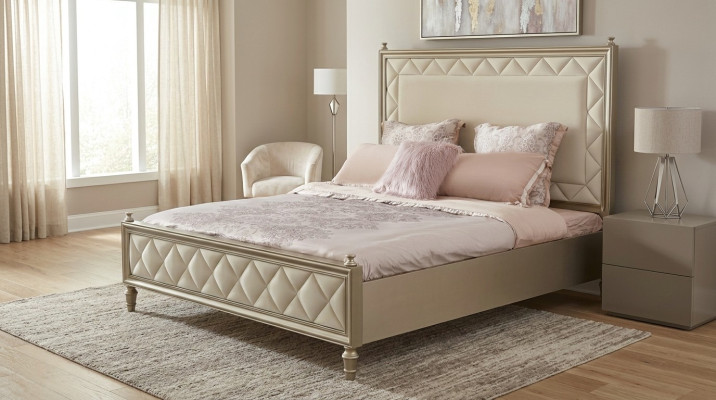 Classic Bed Double Bed Designer Leather Hotel Upholstered Beds Textile Spouse