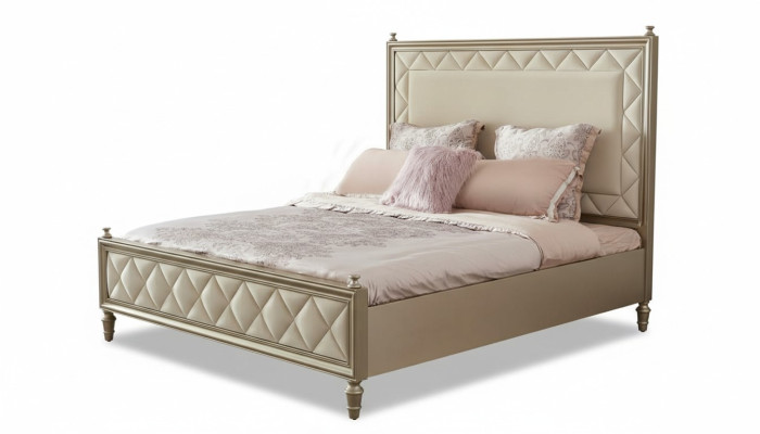 Classic Bed Double Bed Designer Leather Hotel Upholstered Beds Textile Spouse