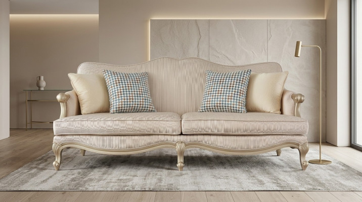 Luxury Sofa Set 3+1+1 Armchair Italian Furniture Seating Couch Set