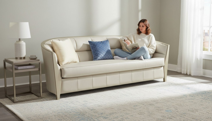Sofa Set 4+1+1 Seater Living Room Faux Leather Upholstered Luxury Sofa